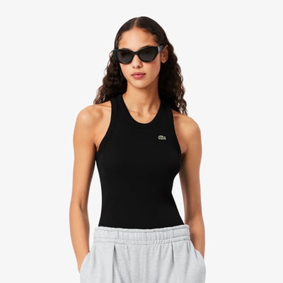 Débardeur slim fit coton côtelé LACOSTE