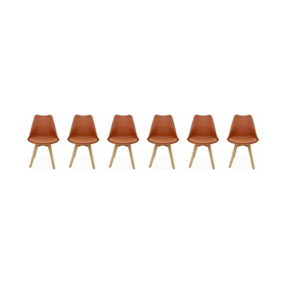 Chaise scandinave acier (lot de 6) NILS SWEEEK