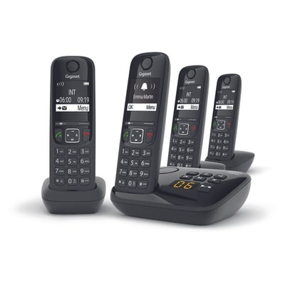 Téléphone Sans Fil As690a Quattro Noir GIGASET