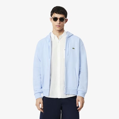 Sweatshirt zippé à capuche en molleton LACOSTE