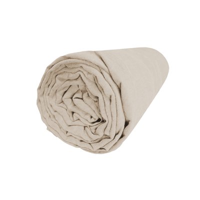 Drap housse en lin lavé bonnet 30cm, NATURELLEMENT LIN BLANC CERISE