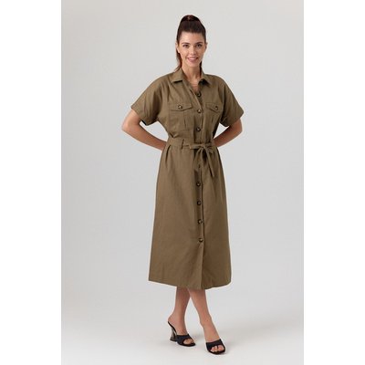 Robe chemise structurée avec poches poitrine ERELL ARTLOVE