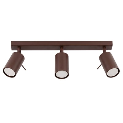 Plafonnier Acier Marron GU10 3 RING EDEN