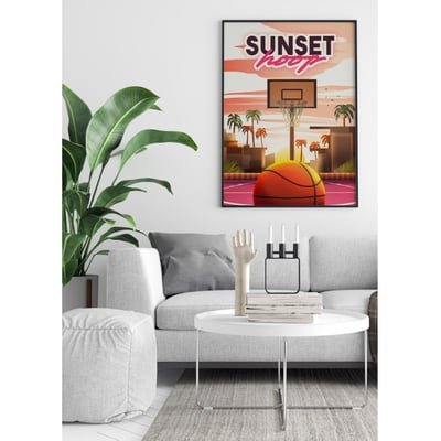 Affiche 'Sunset hoop' L'AFFICHERIE