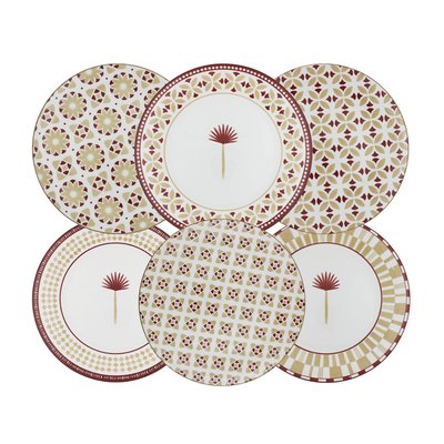 Lot de 6 grandes assiettes, SABELA ARTIME