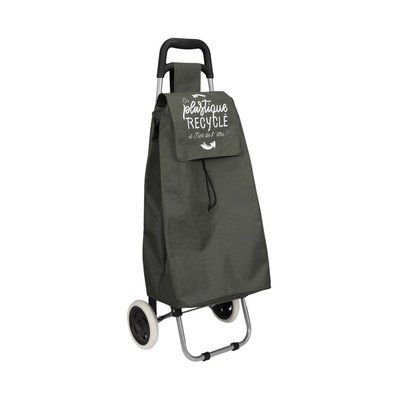 Chariot shopping en plastique recyclé 2 roues CMP