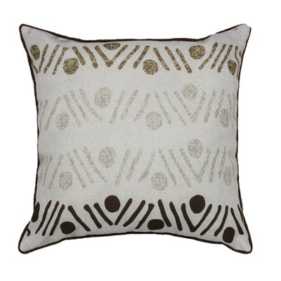 Coussin Passepoil polyester imprime Modele Mambo 60 x 60 cm DOUCEUR D'INTÉRIEUR