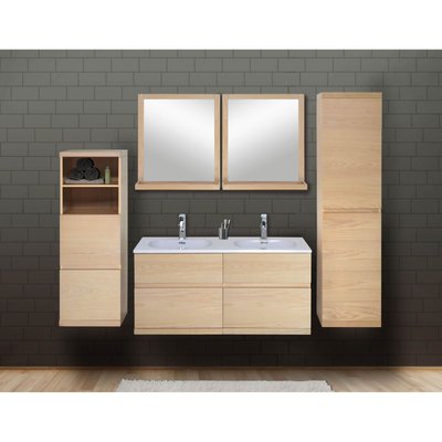 Meuble double vasque +miroir +colonne ENIO MOB IN