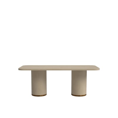 Table à manger en microciment gris pierre 160 cm - SALVIA HANNUN
