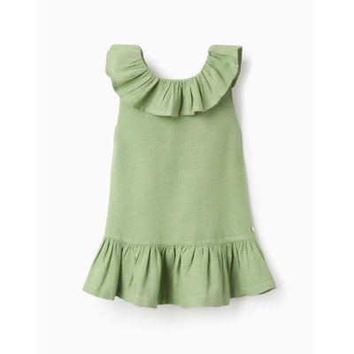 Robe avec Volants en Viscose, Coton et Lin ZIPPY