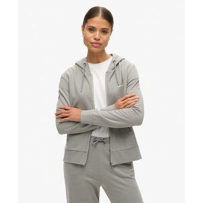 Sweat à capuche zippé uni SUPERDRY