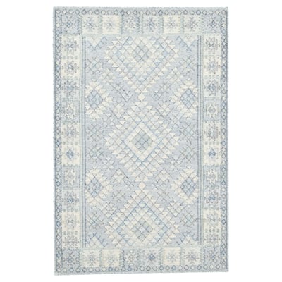 Tapis salon Zilch tissé main, laine et coton THEKO