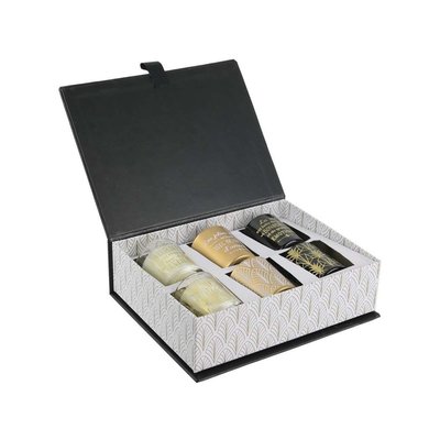 Coffret 6 bougies à la vanille "A wonderful life" Noir CMP