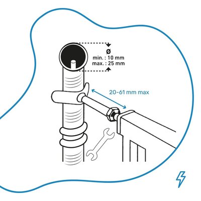 Adaptateur pour barrière d'escalier BADABULLE