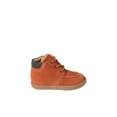 Bottines en cuir lacées et zippées VERTBAUDET