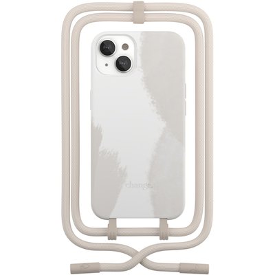 Coque avec cordon iPhone 13 mini Tour de cou blanc WOODCESSORIES
