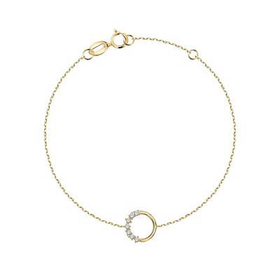 Bracelet en or 375 et oxyde de zirconium JULIETTE
