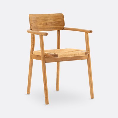 Fauteuil de table chêne massif et tressage, Pipo LA REDOUTE INTERIEURS