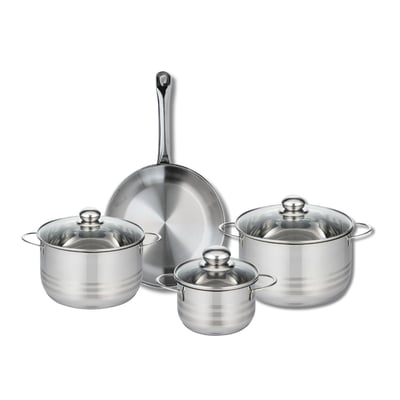 Batterie 1 poêle 28cm + 3 faitouts 16/20/24cm PROFI BRILLANT ELO