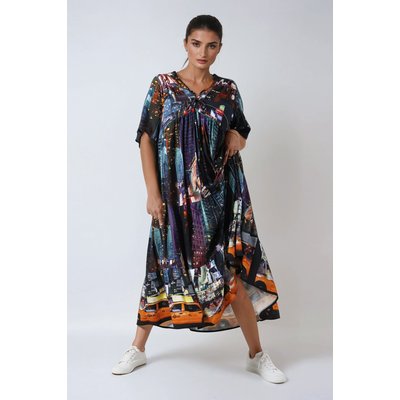 Robe longue en fibranne imprimée JEAN-MARC PHILIPPE