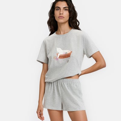 Kurzpyjama aus Baumwolljersey SO'HOME