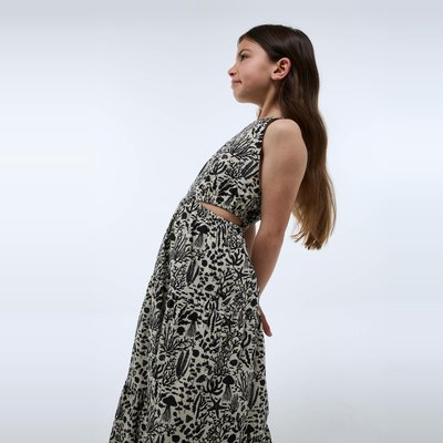 Robe longue à bretelles imprimée MONOPRIX
