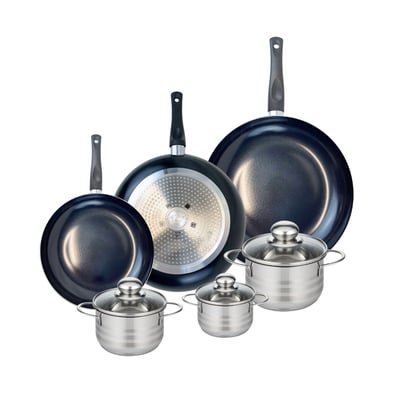 3 poêles 24/28/32cm + 3 faitouts 12/14/16cm PRIMA BRILLANT ELO