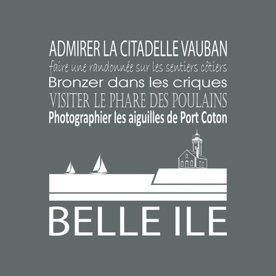 Tableau Mural Belle-île ILLUSTRATION CEANOTHE