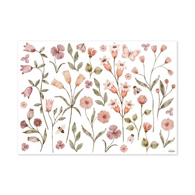 Stickers champs de fleurs et insectes COCCINELLA LILIPINSO