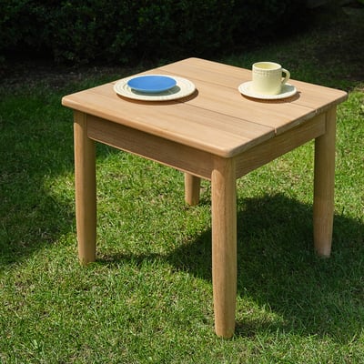 Table d'appoint de jardin en teck massif  CALVI BERAH GETAH