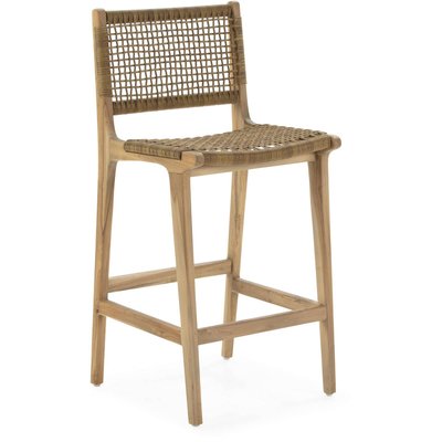 Tabouret en teck et corde, style ethnique RECOLLECTION