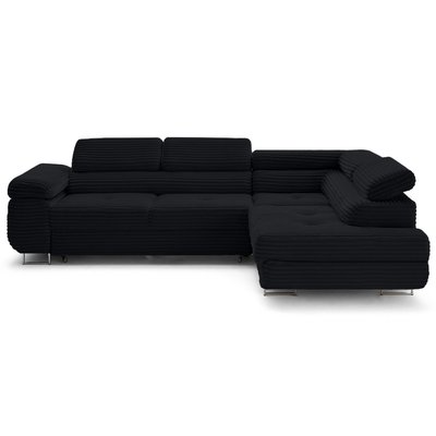 Canapé d'Angle Convertible en Velours grosses côtes 5 places - ZARIA LISA DESIGN