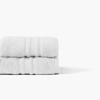 Drap de bain coton LOLA II CARRE BLANC