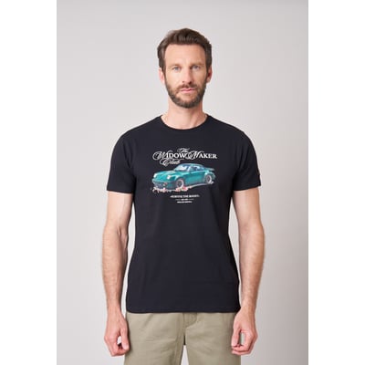T-shirt regular homme en 100% coton imprimé voiture vintage GREENCAR DEELUXE