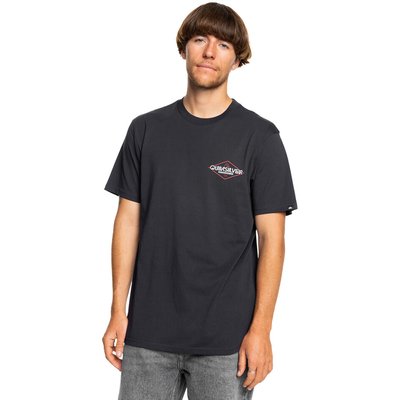 Small Logo T-Shirt with Crew Neck and Short Sleeves QUIKSILVER