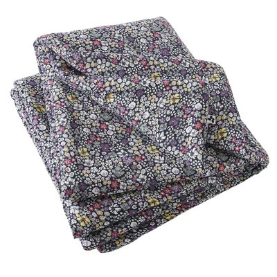 Bout de lit gaze de coton Malia fleuri EDEN