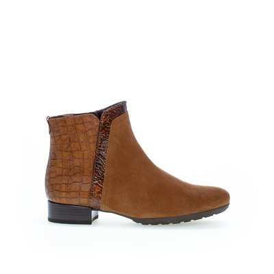 Bottines en cuir à talon décroché bloc GABOR