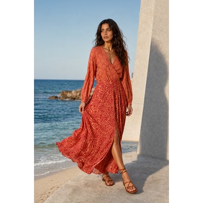 Robe longue droite imprimé imprimé RHEANE LA PETITE ETOILE