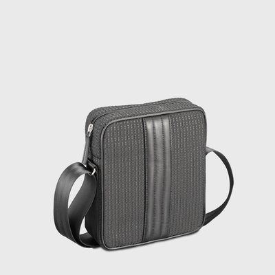 E2R Sac bandouliere homme tissu et cuir gris style italien Carlos OH MY BAG