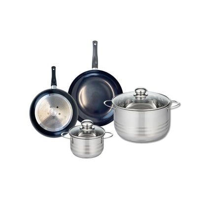 Batterie 2 poêles 20/24cm + 2 faitouts 14/24cm PRIMA BRILLANT ELO
