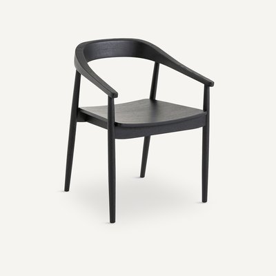 Sillón de mesa de roble teñido de negro, Galb AM.PM