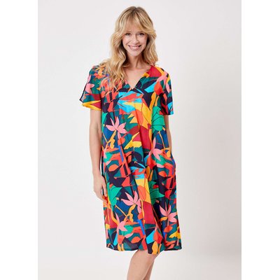 Robe fluide évasée fluide imprimée ZOE LA FIANCÉE