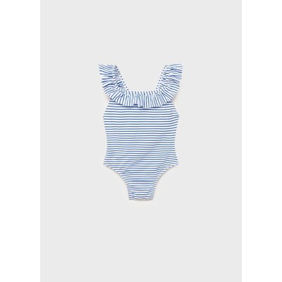 Maillot de bain à rayures volanté MANGO BABY