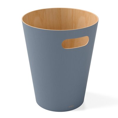 Corbeille à papier Woodrow en Bois Diam 23 X H 28 cm 7,5 L UMBRA