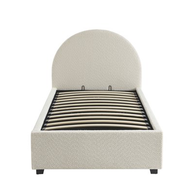 Lit coffre en tissu bouclette 90x190cm - Merle DRAWER