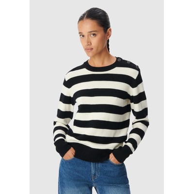 Pull tricot laine motif rayures IKKS