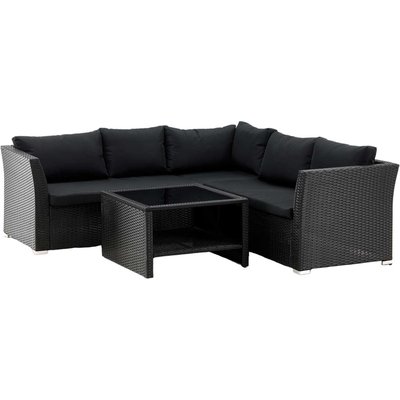 Ensemble canapé d'angle et table basse en résine tressée Haiti VENTURE HOME
