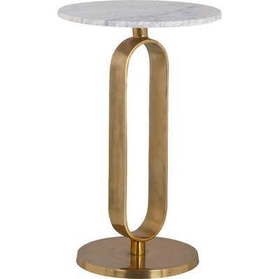 Table d'appoint en marbre rond, Celine RECOLLECTION
