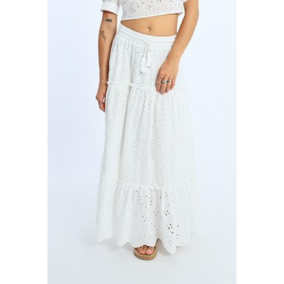 Jupe longue à broderies anglaises LILI SIDONIO