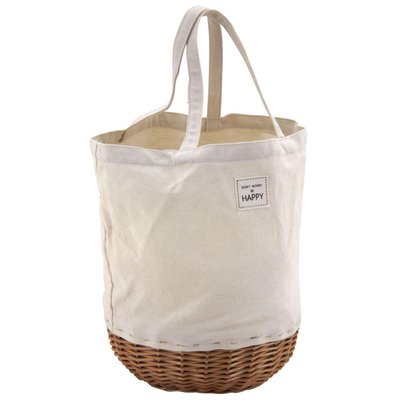 Sac tissu rond fond osier AUBRY GASPARD